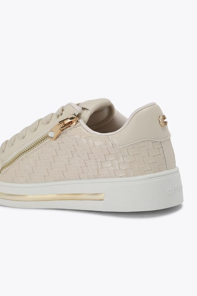 Carvela Carvela Women's 'Daniella Zip Weave' Trainers in Beige - 3