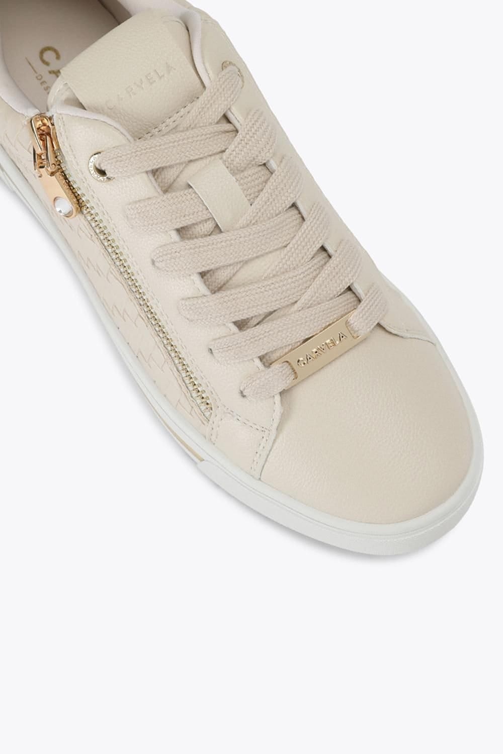Carvela Carvela Women's 'Daniella Zip Weave' Trainers in Beige - 4