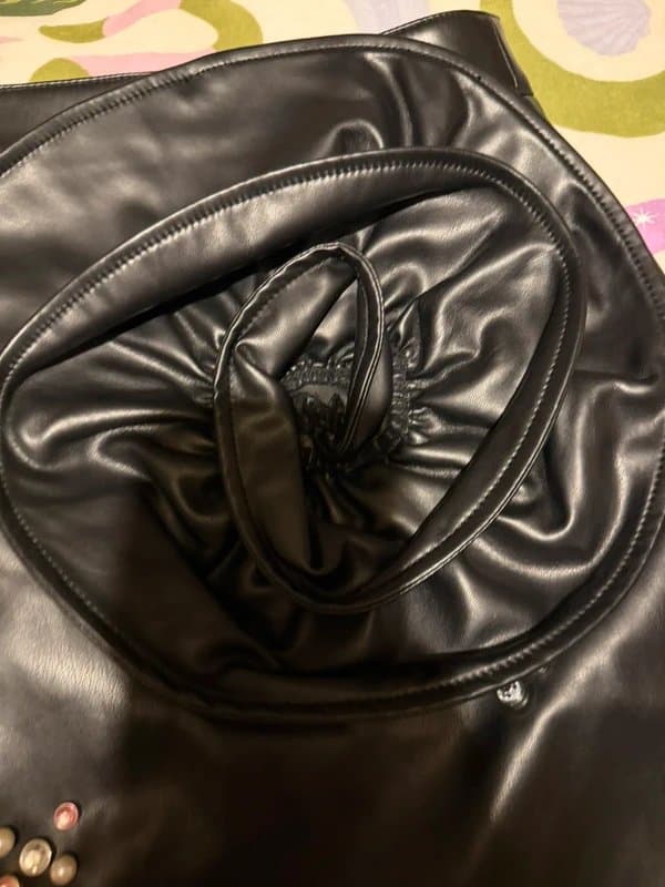 ASOS Asos Luxe PU embellished corsage skirt size 18