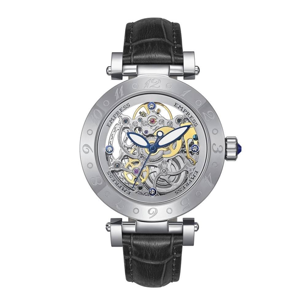 Empress Empress Women's Theodora Automatic Leather-Band Watch in Black