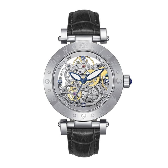 Empress Empress Women's Theodora Automatic Leather-Band Watch in Black - 2