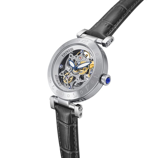Empress Empress Women's Theodora Automatic Leather-Band Watch in Black - 3