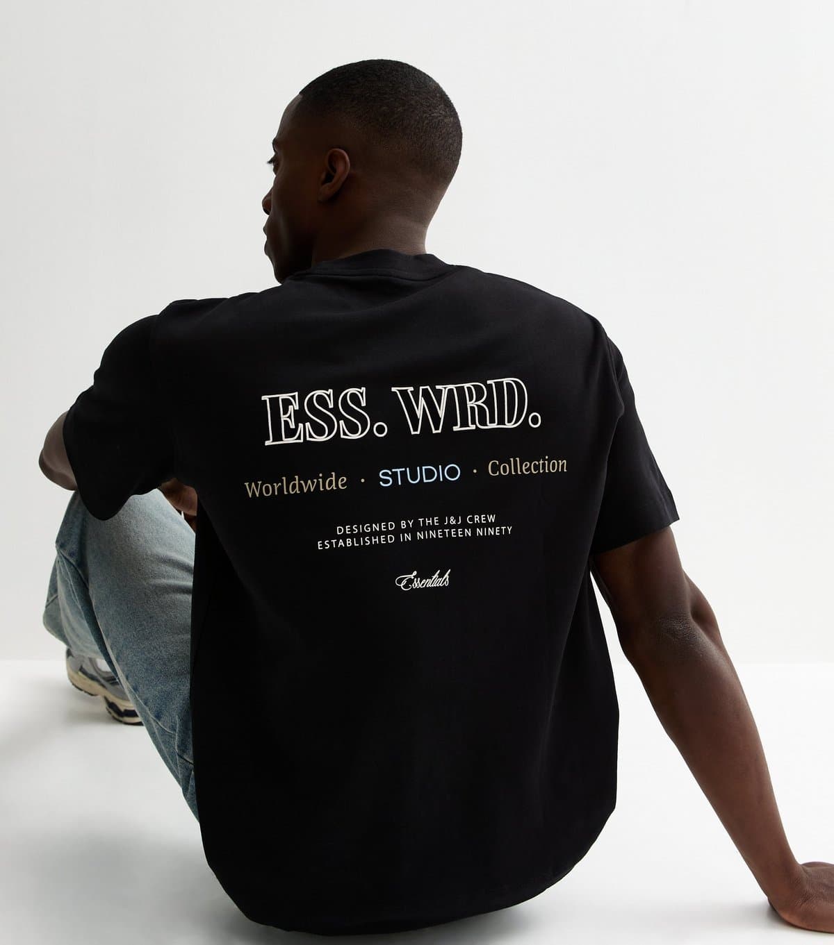 jack & jones Men's Black Studio Collection Regular Short Sleeve T-Shirt Jack & Jones New Look