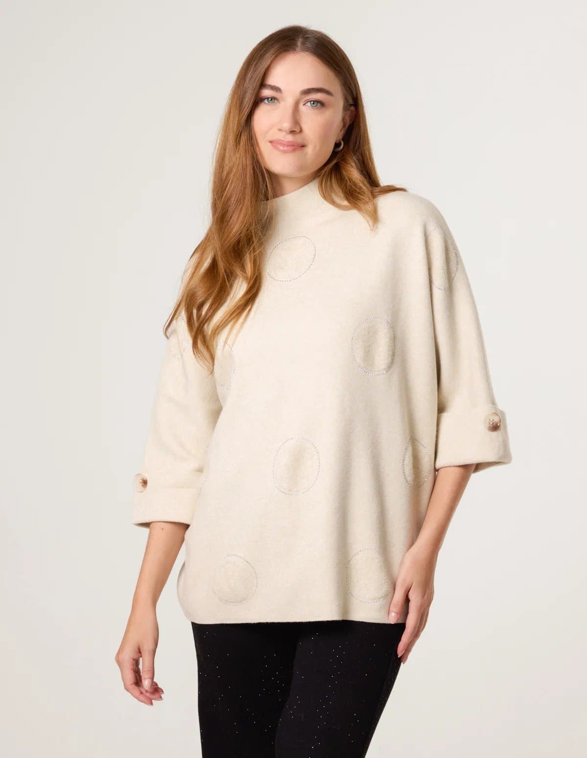 Blue Vanilla Circle Rhinestone Jumper