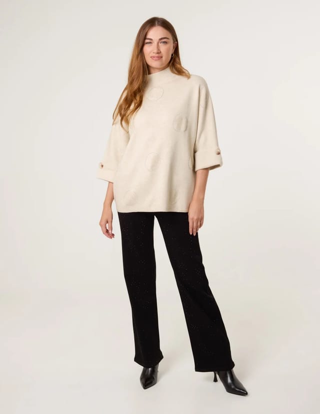 Blue Vanilla Circle Rhinestone Jumper - 2