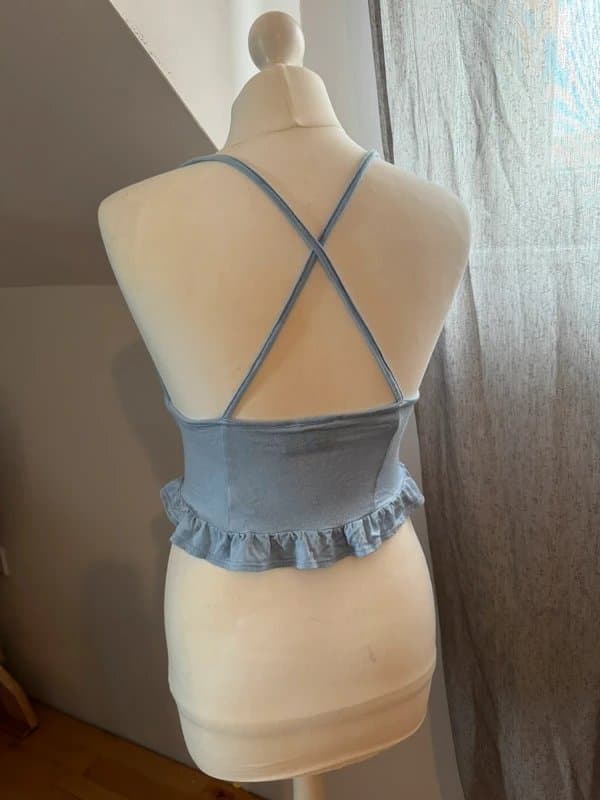 Asos luxe ASOS tie front crop cami