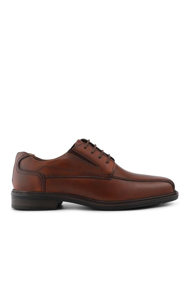 Pavers Pavers Men's Smart Leather Lace Up Shoes in Brown - 2