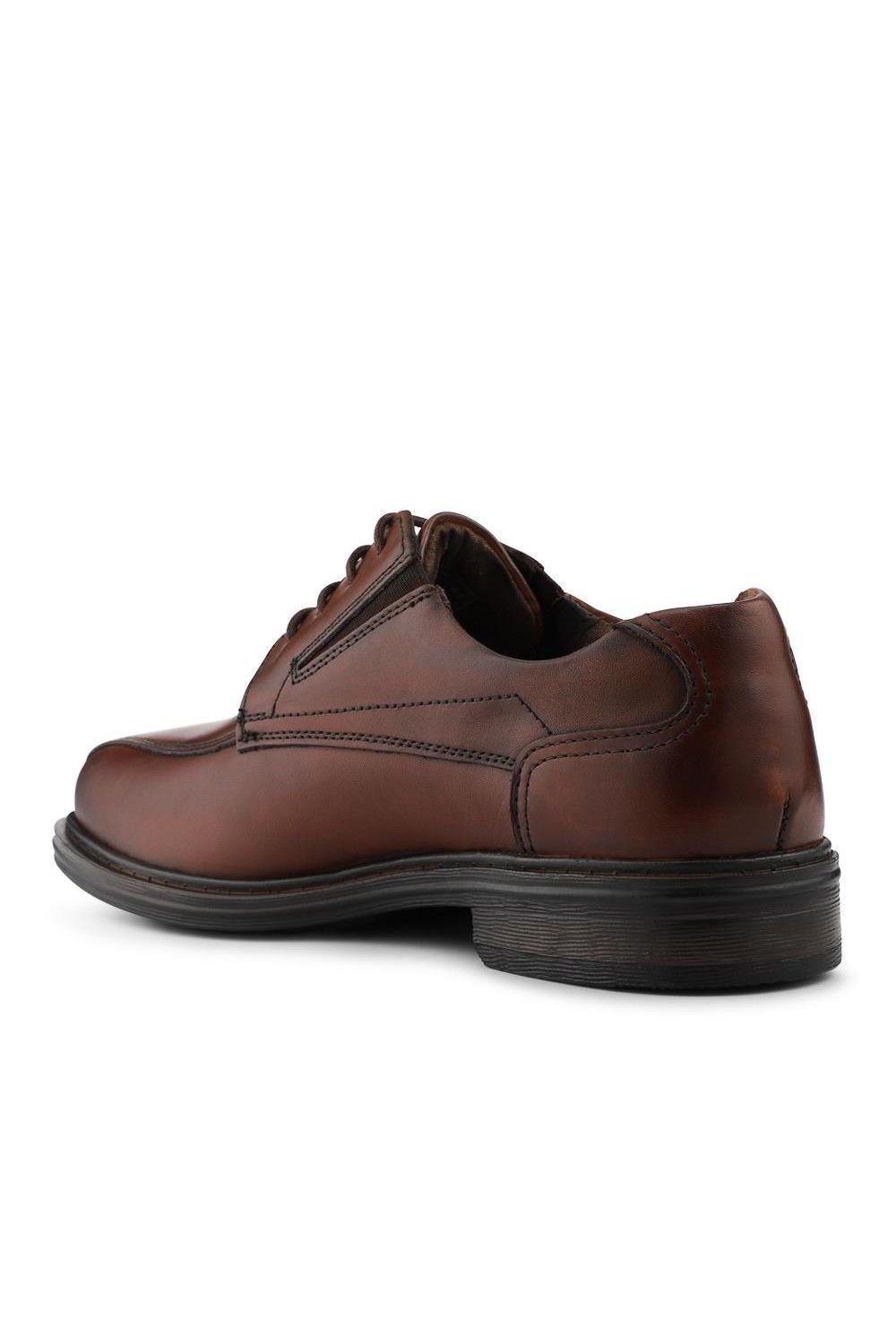 Pavers Pavers Men's Smart Leather Lace Up Shoes in Brown - 3