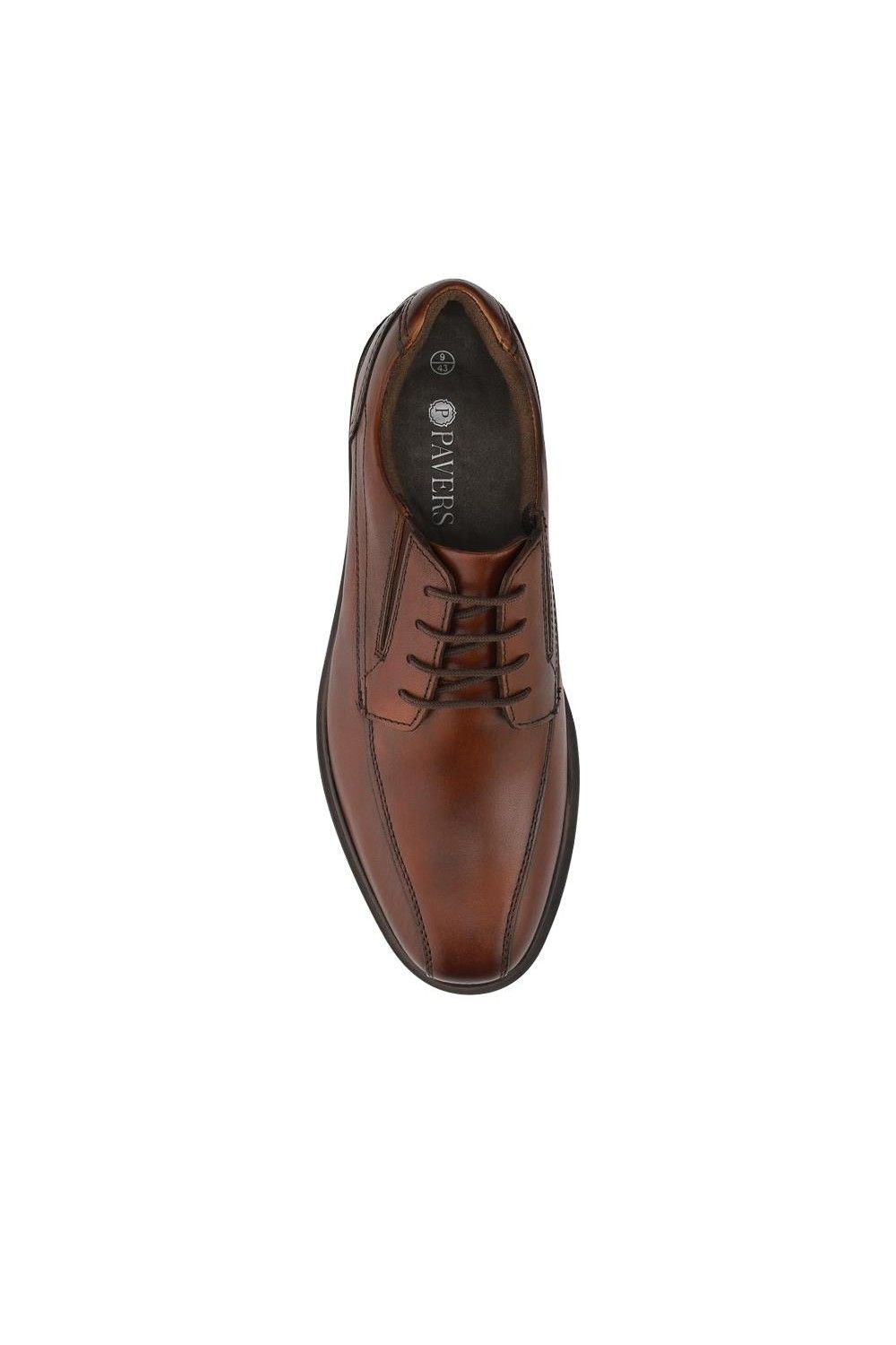 Pavers Pavers Men's Smart Leather Lace Up Shoes in Brown - 4