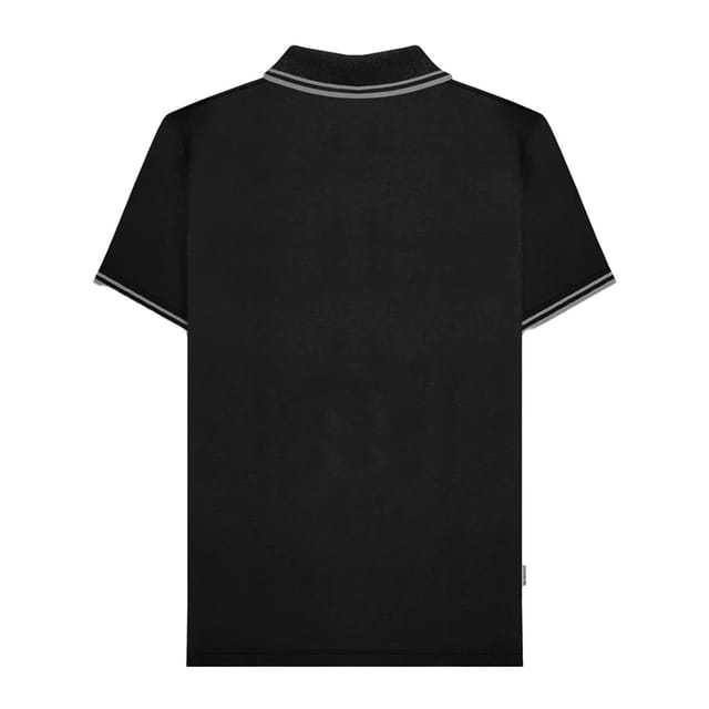 Lambretta Lambretta Men's SS24 Houndstooth Polo Shirt in Black - 3