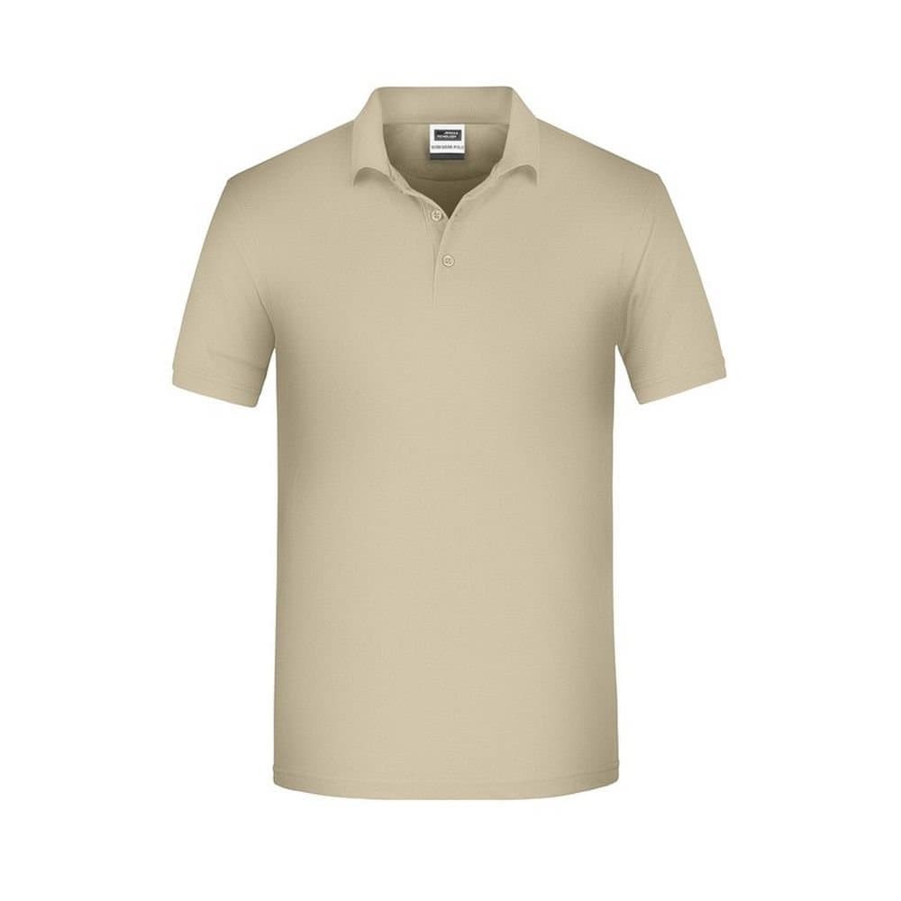 James and Nicholson James and Nicholson Men's Bio Workwear Polo Shirt in Stone