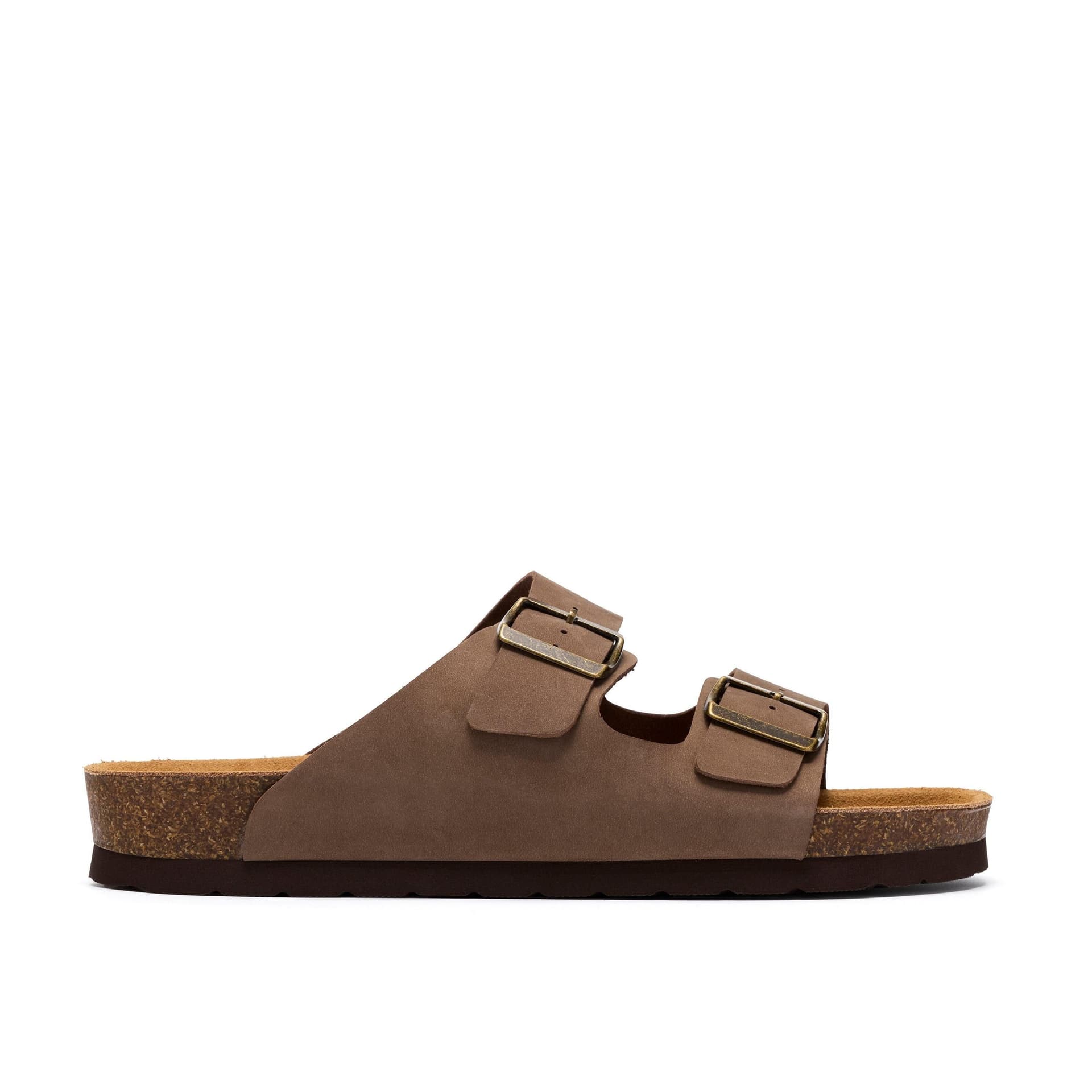 Clarks Clarks Men's Sidmouth Strap Sand Nubuck Sliders in Brown