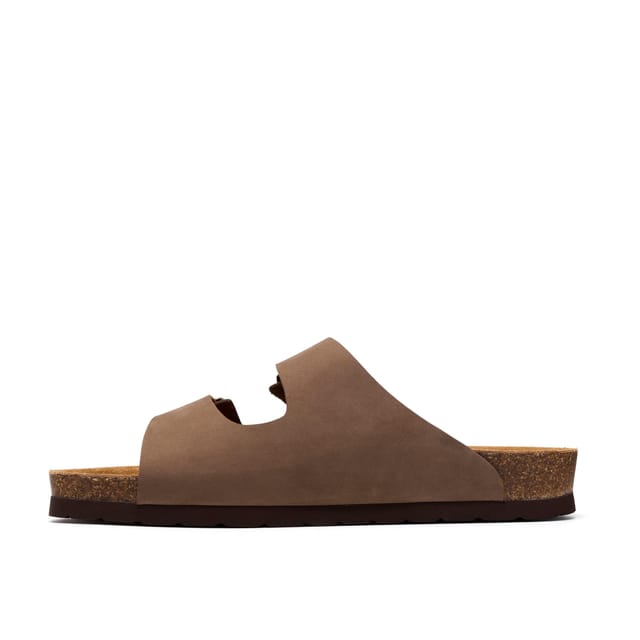 Clarks Clarks Men's Sidmouth Strap Sand Nubuck Sliders in Brown - 2
