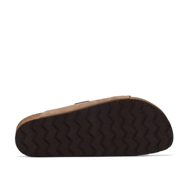 Clarks Clarks Men's Sidmouth Strap Sand Nubuck Sliders in Brown - 3