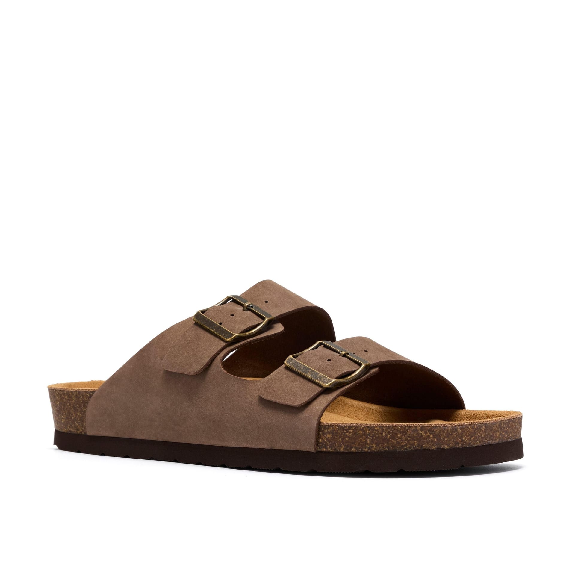Clarks Clarks Men's Sidmouth Strap Sand Nubuck Sliders in Brown - 4