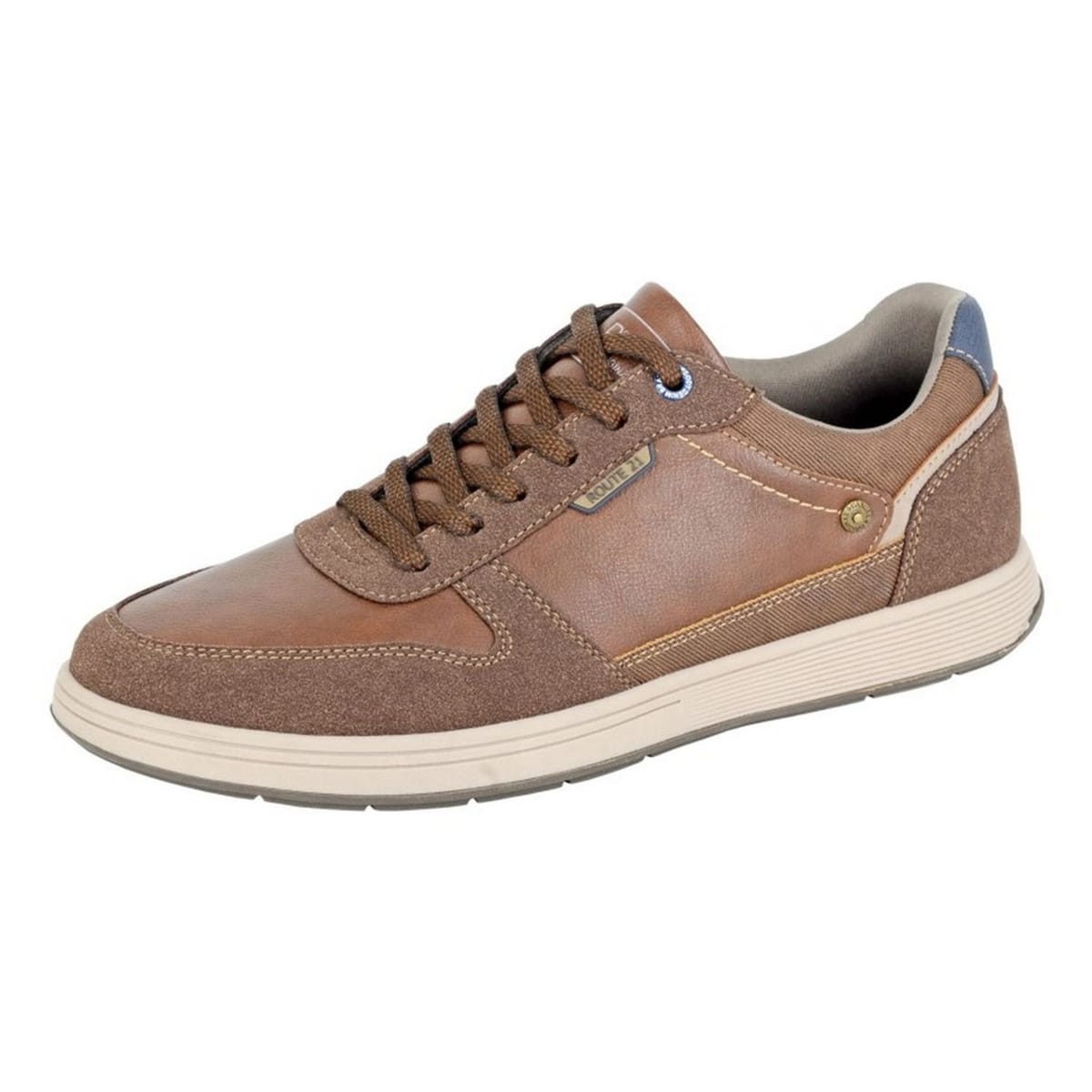 R21 R21 Men's Logo Navy Trainers in Brown - 1