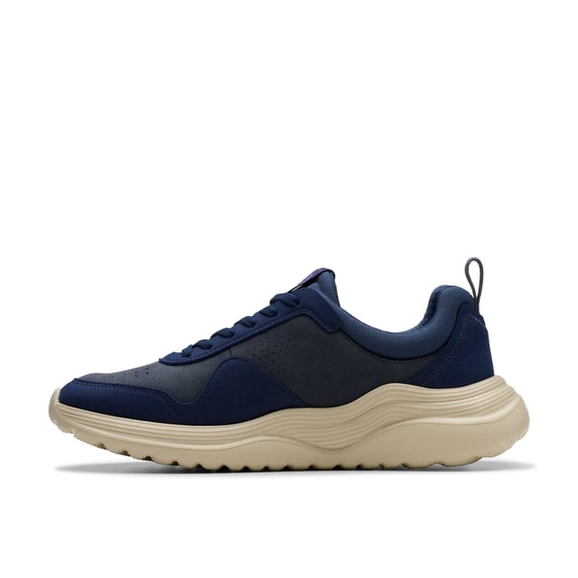 Clarks Clarks Men's LT 360 Lace Navy Nubuck Lace Up, Trainers in Blue - 2