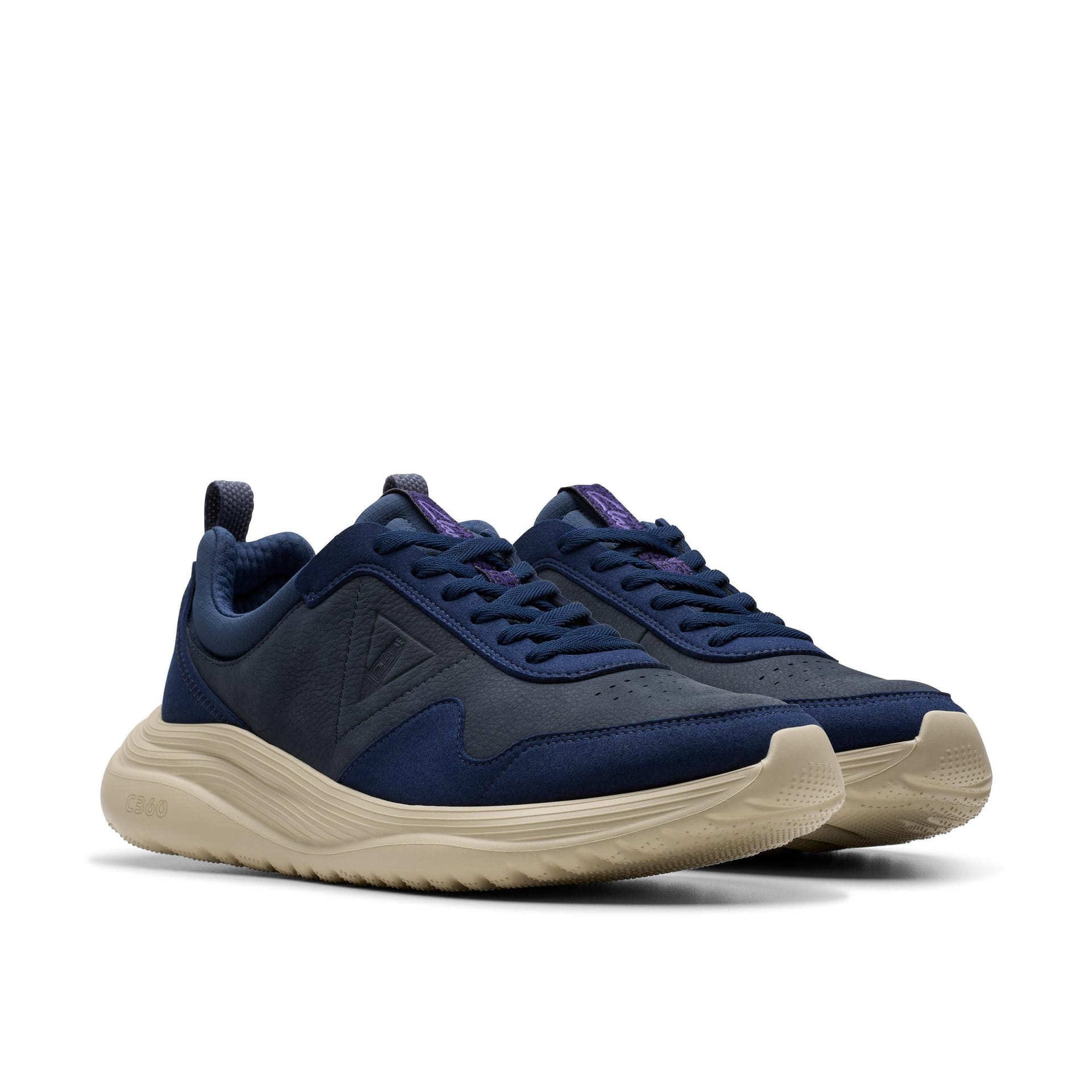 Clarks Clarks Men's LT 360 Lace Navy Nubuck Lace Up, Trainers in Blue - 4