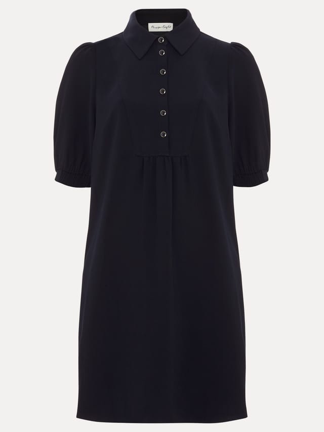 Phase Eight Phase Eight Women's Claudia Button Swing Mini Dress in Dark Navy - 2