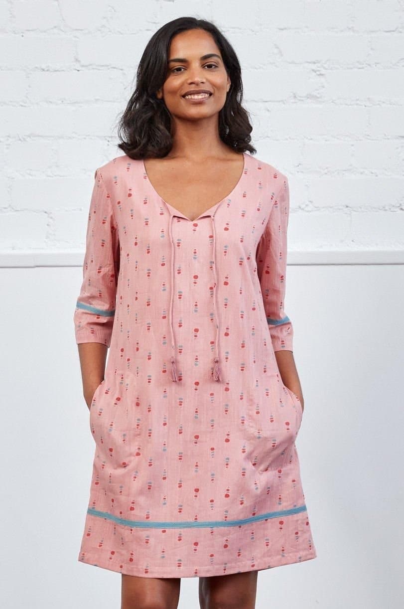 Nomads Clothing Nomads Clothing Women's Tassle Tunic Dress in Pink