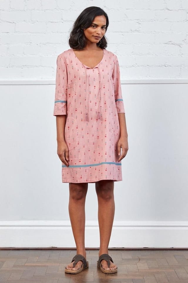 Nomads Clothing Nomads Clothing Women's Tassle Tunic Dress in Pink - 3
