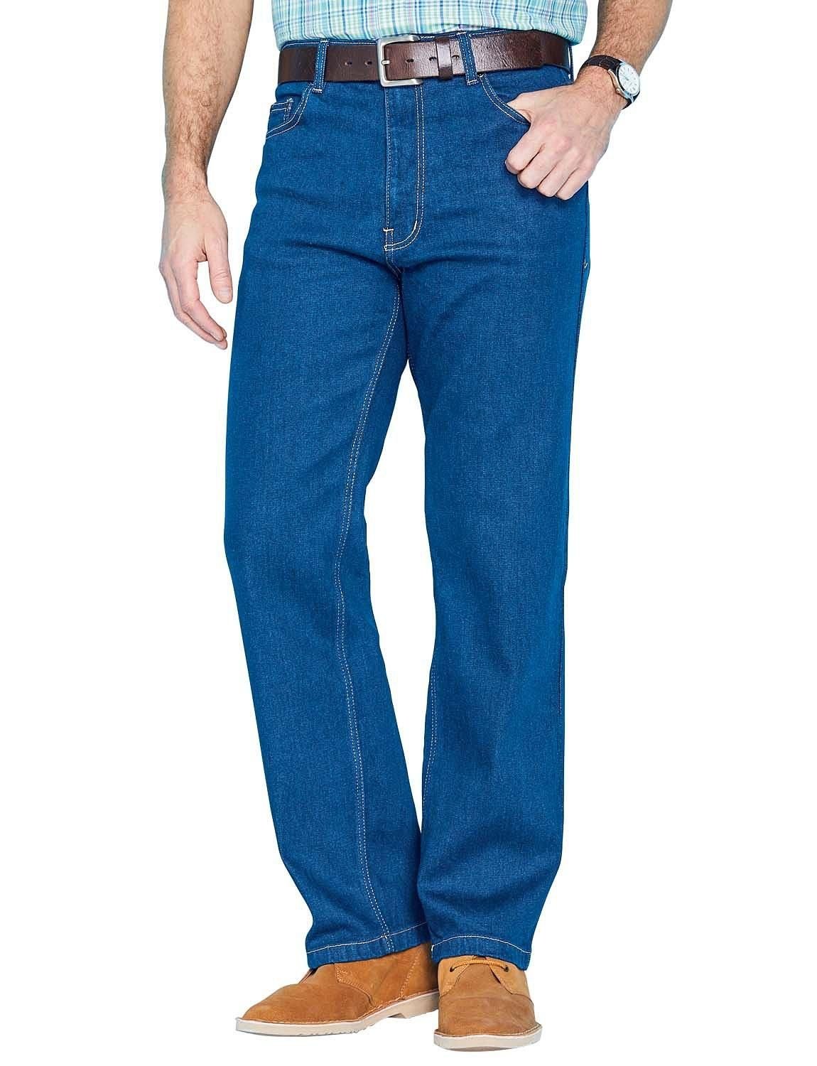 Pegasus Pegasus Men's Stonewash Finish Denim Jeans in Stretch Fabric in Blue - 4