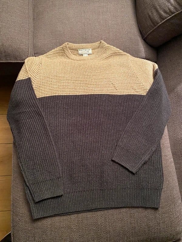 F&F Grey & Beige Knitted Jumper