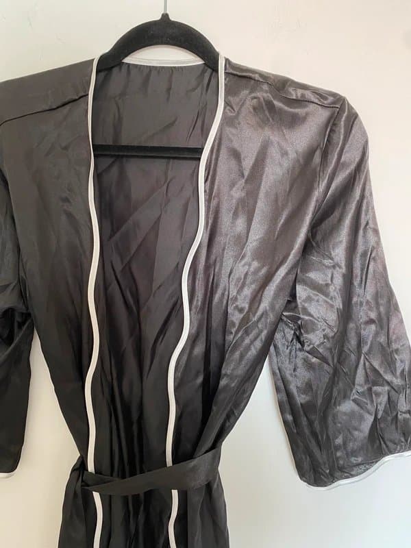 ASOS Black Satin Style Dressing Gown/Robe