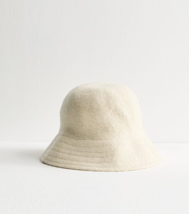 New Look Cream Wool Blend Bucket Hat New Look - 2