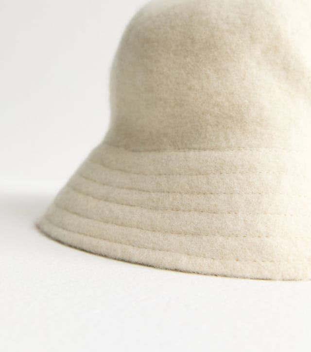 New Look Cream Wool Blend Bucket Hat New Look - 3