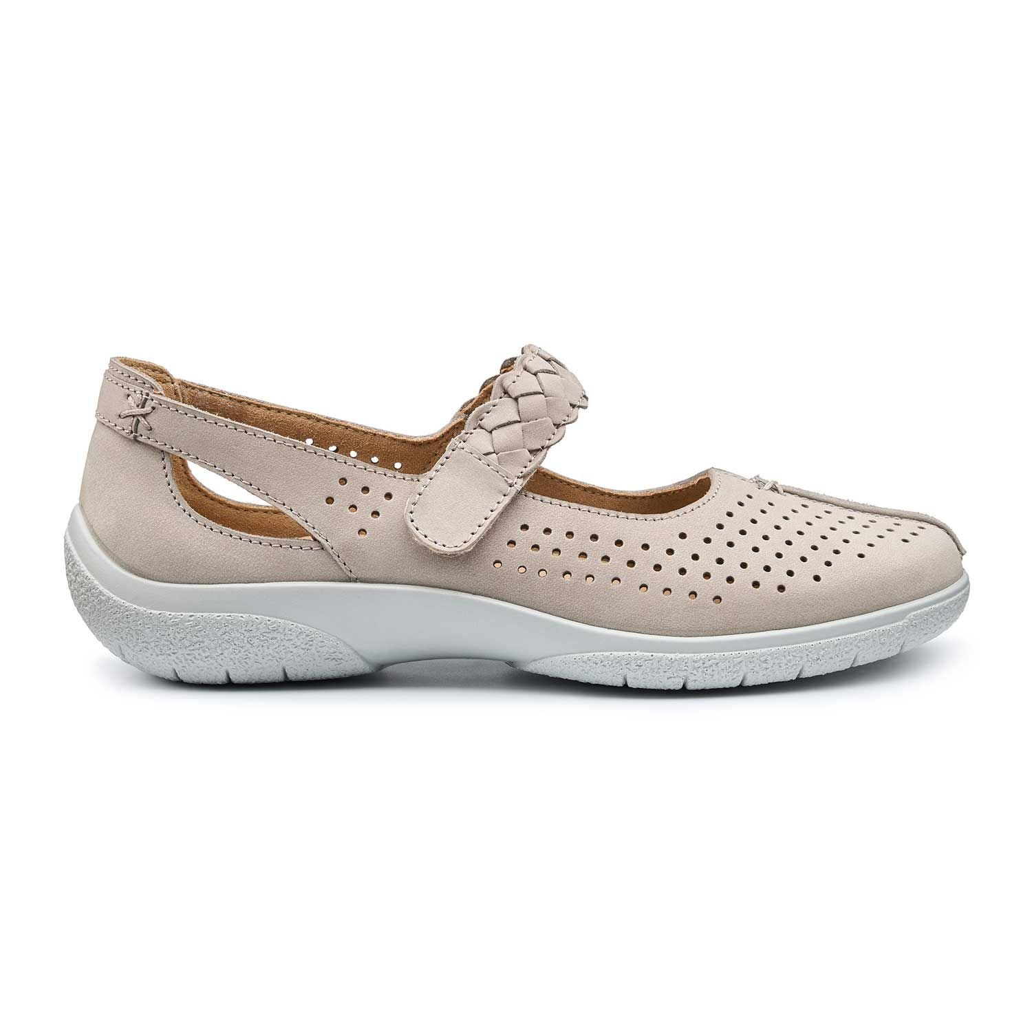 Hotter Hotter Women's Extra Wide 'Quake II' Classic Mary Janes in Light Grey - 2