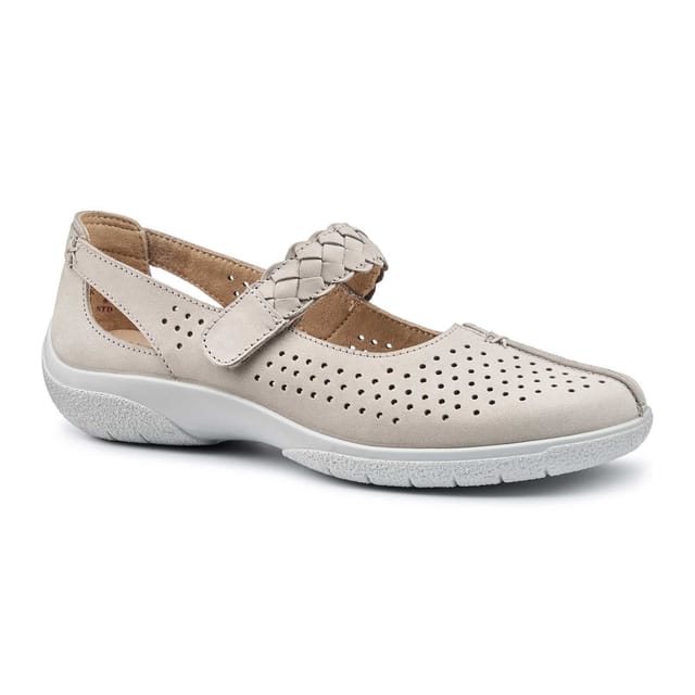 Hotter Hotter Women's Extra Wide 'Quake II' Classic Mary Janes in Light Grey - 2