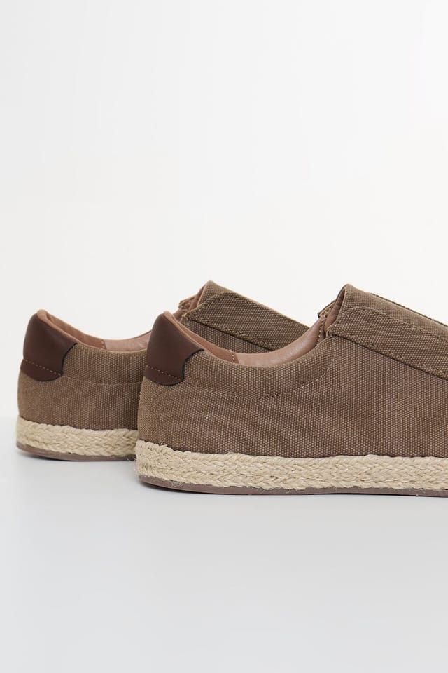 Threadbare Threadbare Men's Cotton Canvas Slip On Espadrilles in Brown - 2