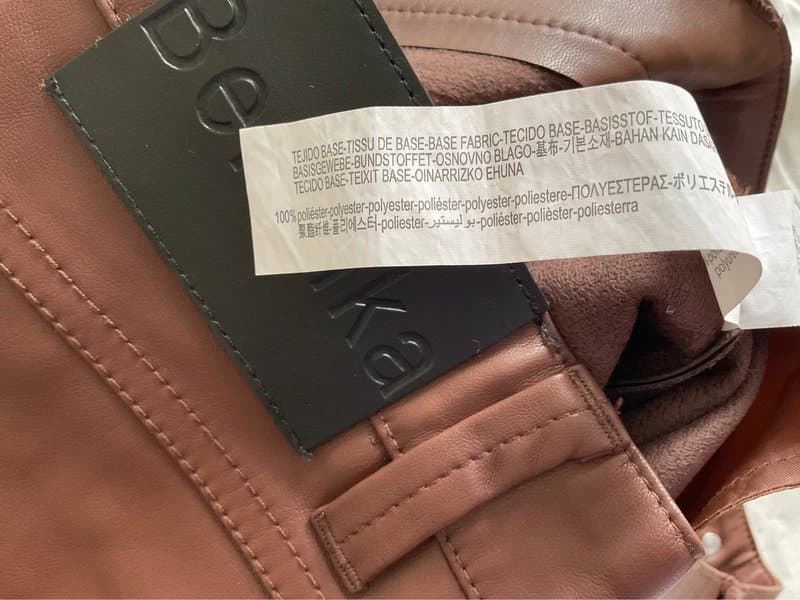 Bershka Ladies brown faux leather trousers from Bershka size medium