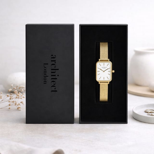 Wear We Met Wear We Met Women's Personalised Lille Watch - Engraved in Gold - 3