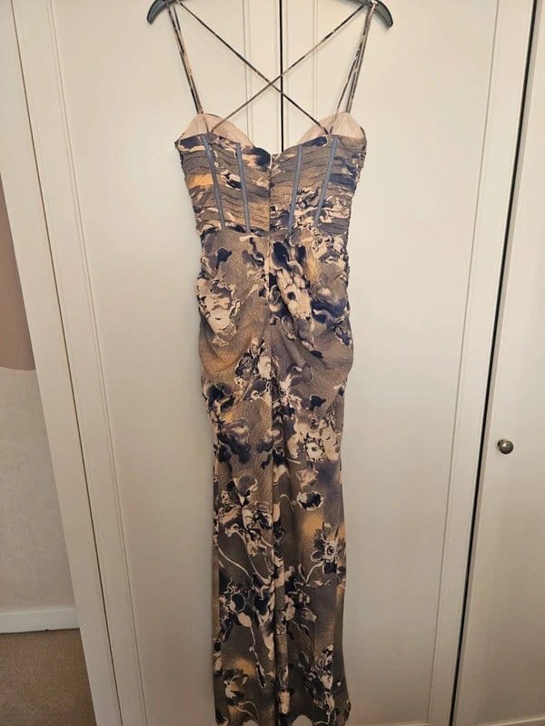 ASOS Blue Floral Print Corset Dress