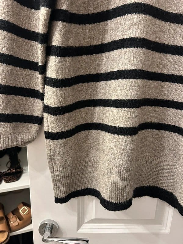 New Look Beige/Oatmeal Striped Knitted Jumper