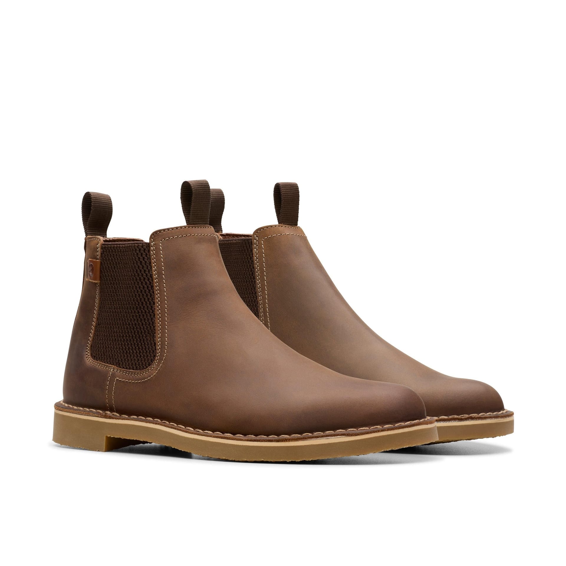 Clarks Clarks Men's Shepton Easy Beeswax Leather Chelsea Boots in Brown - 4
