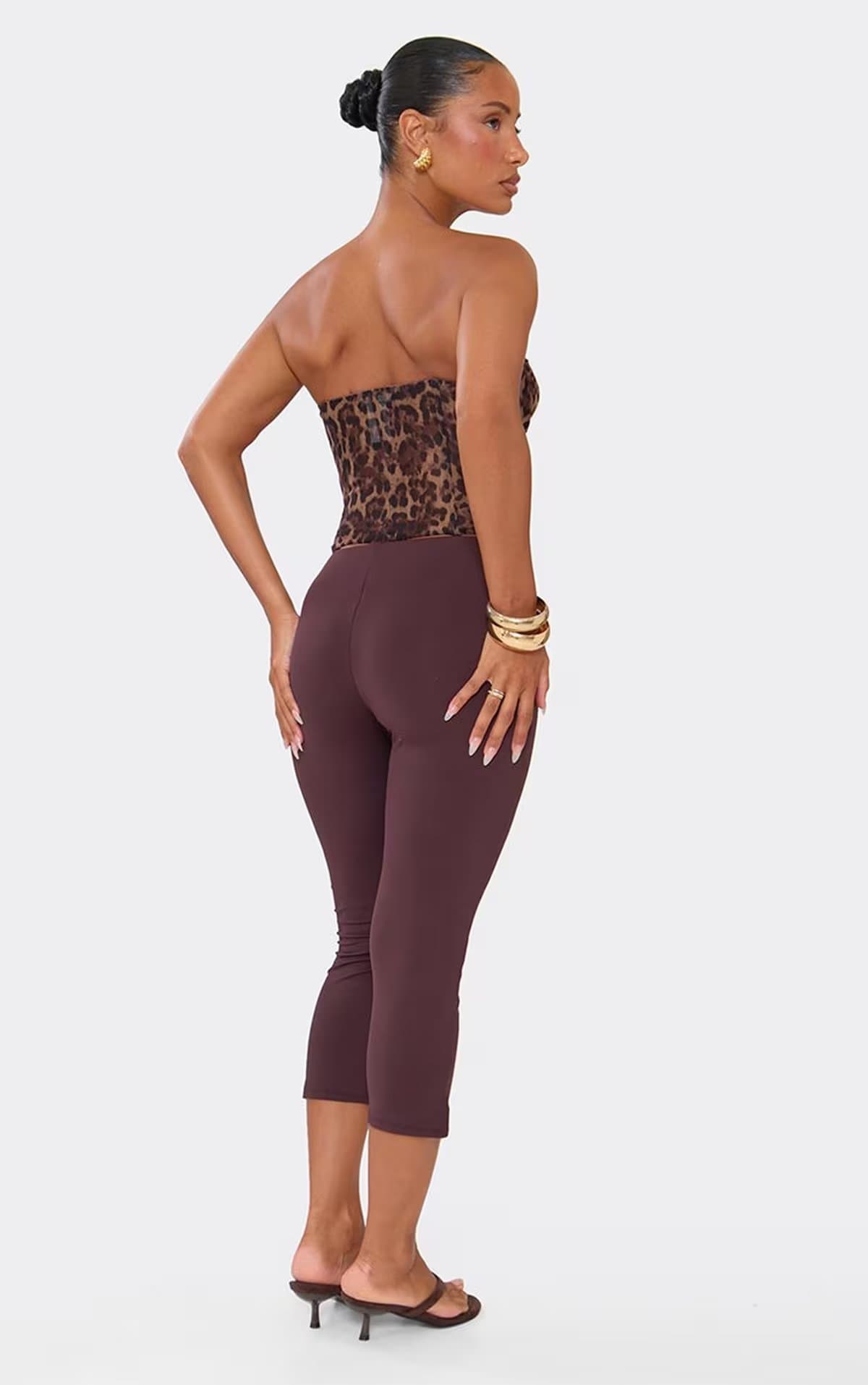 EGO EGO Brown Low Rise Capri Trousers