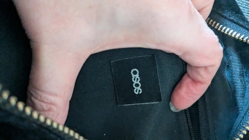 ASOS Cute velvet black cat clutch bag with chain - 1