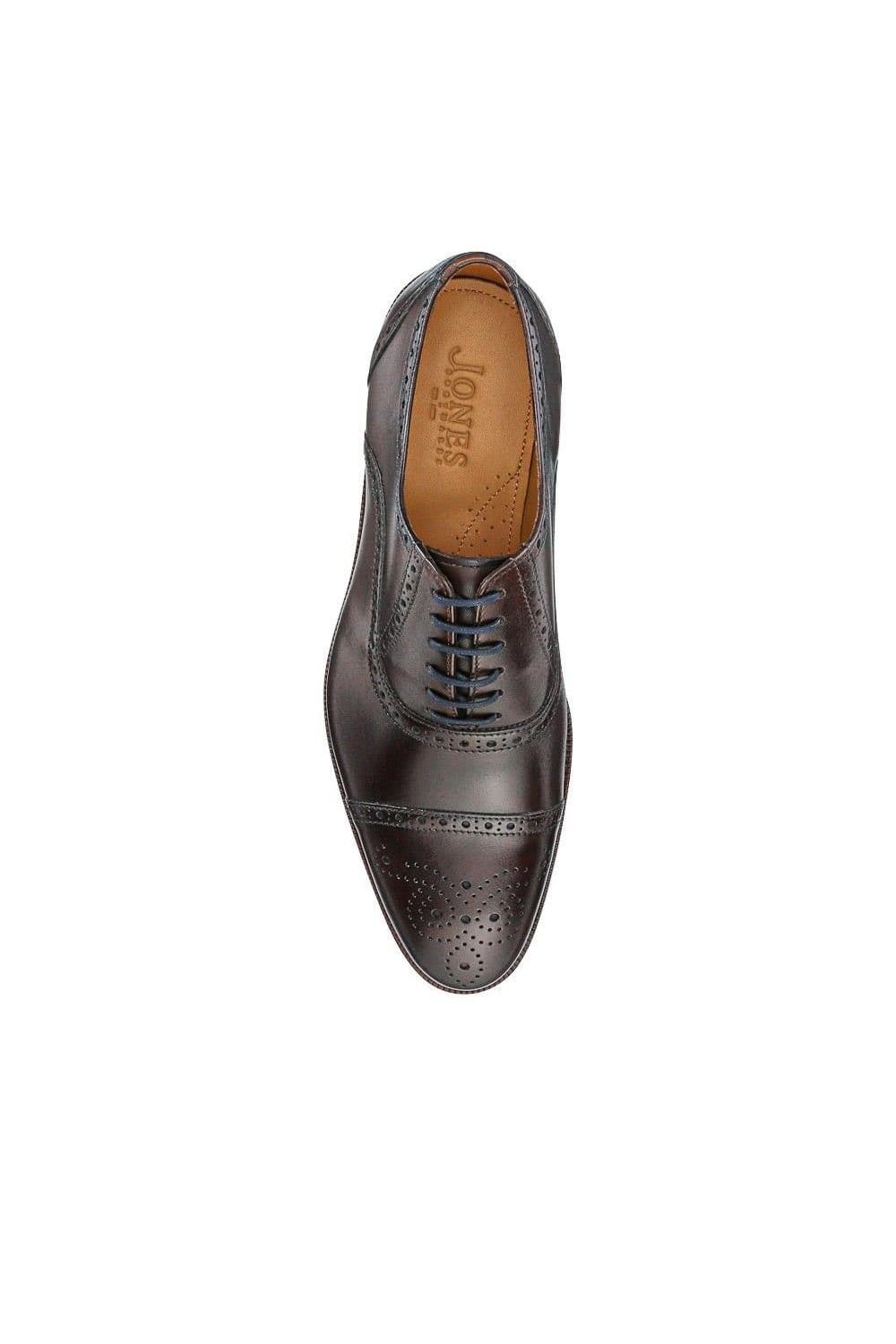 Jones Bootmaker Jones Bootmaker Men's Mercer Wide-fit Leather Oxford Shoes in Dark Brown - 4