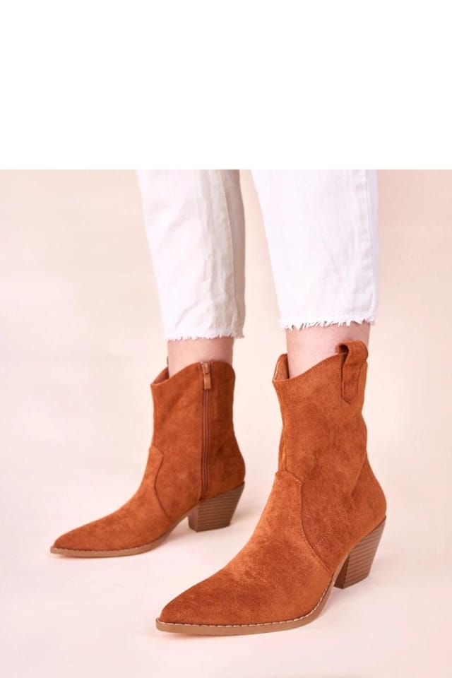 Love Lace Love Lace Women's Gemre Alka Cowboy Heel Ankle Boots with Stable Comfort Feel in Brown - 3
