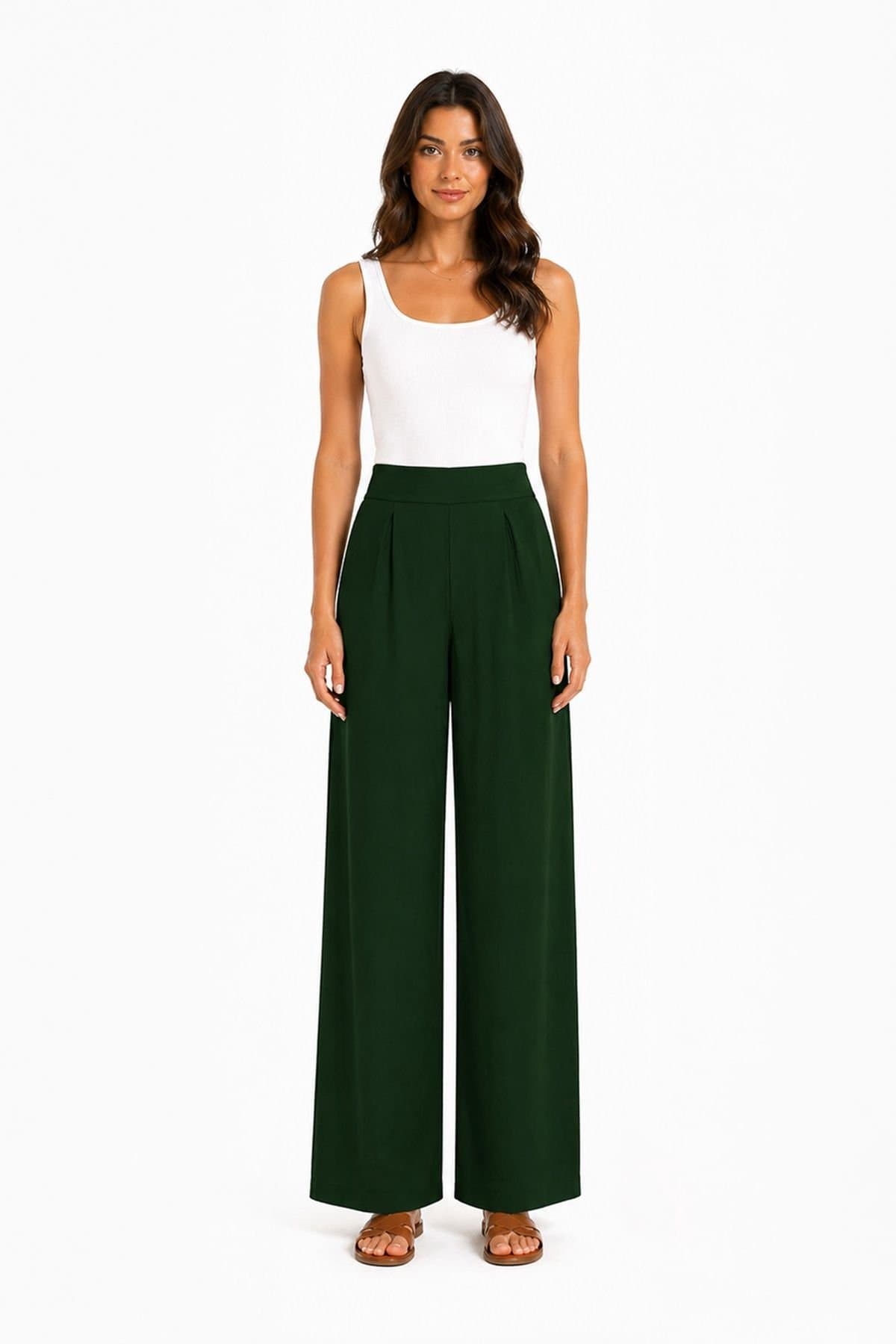 Kettlewell Kettlewell Women's Selena Satin Trousers in Bottle Green