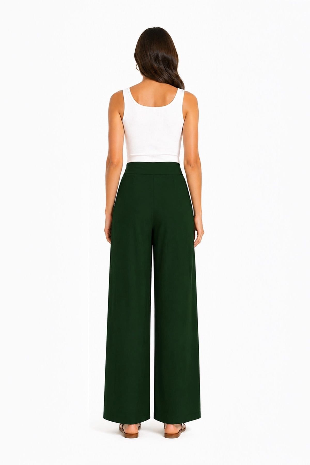Kettlewell Kettlewell Women's Selena Satin Trousers in Bottle Green - 4