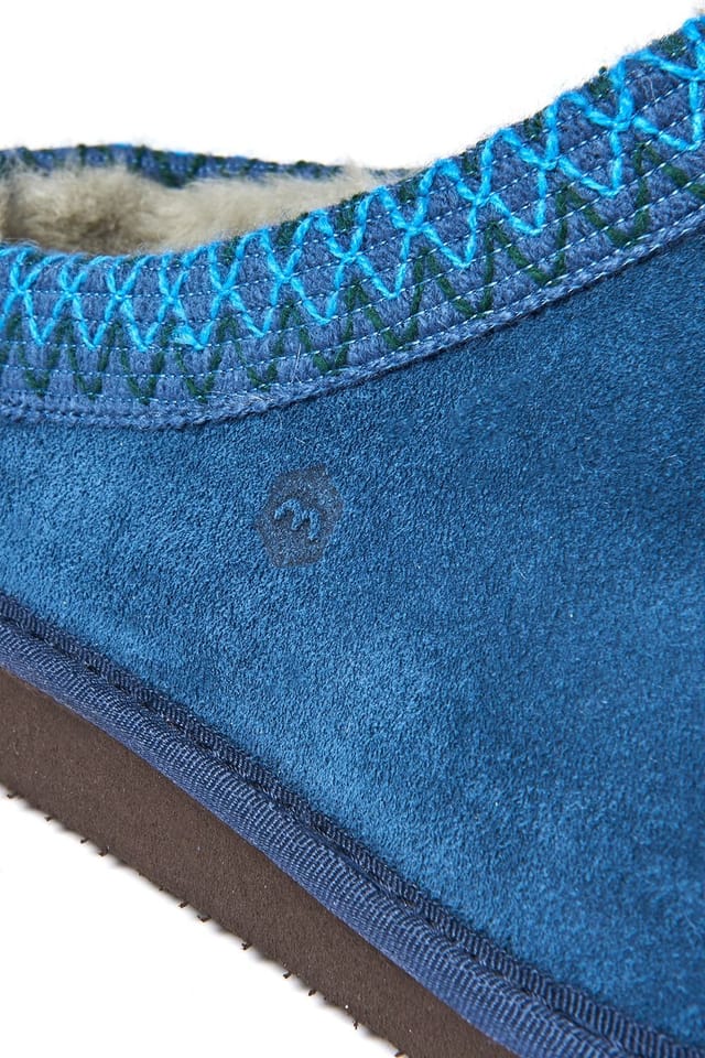 Moshulu Moshulu 'Docker' Men's Suede Mule Slippers in Blue - 2