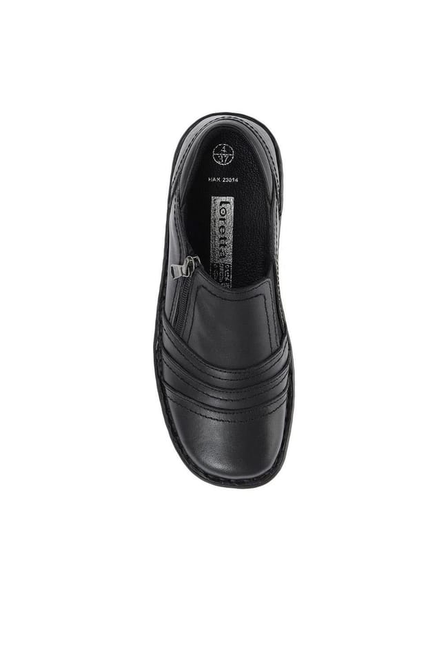 Pavers Pavers Women's Leather Slip On Shoes for Women in Black - 3