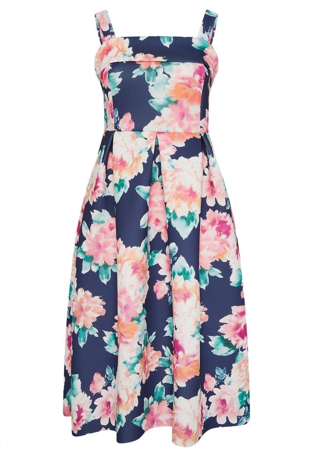 Yours Yours Women's Floral Midi Skater Dress - 2