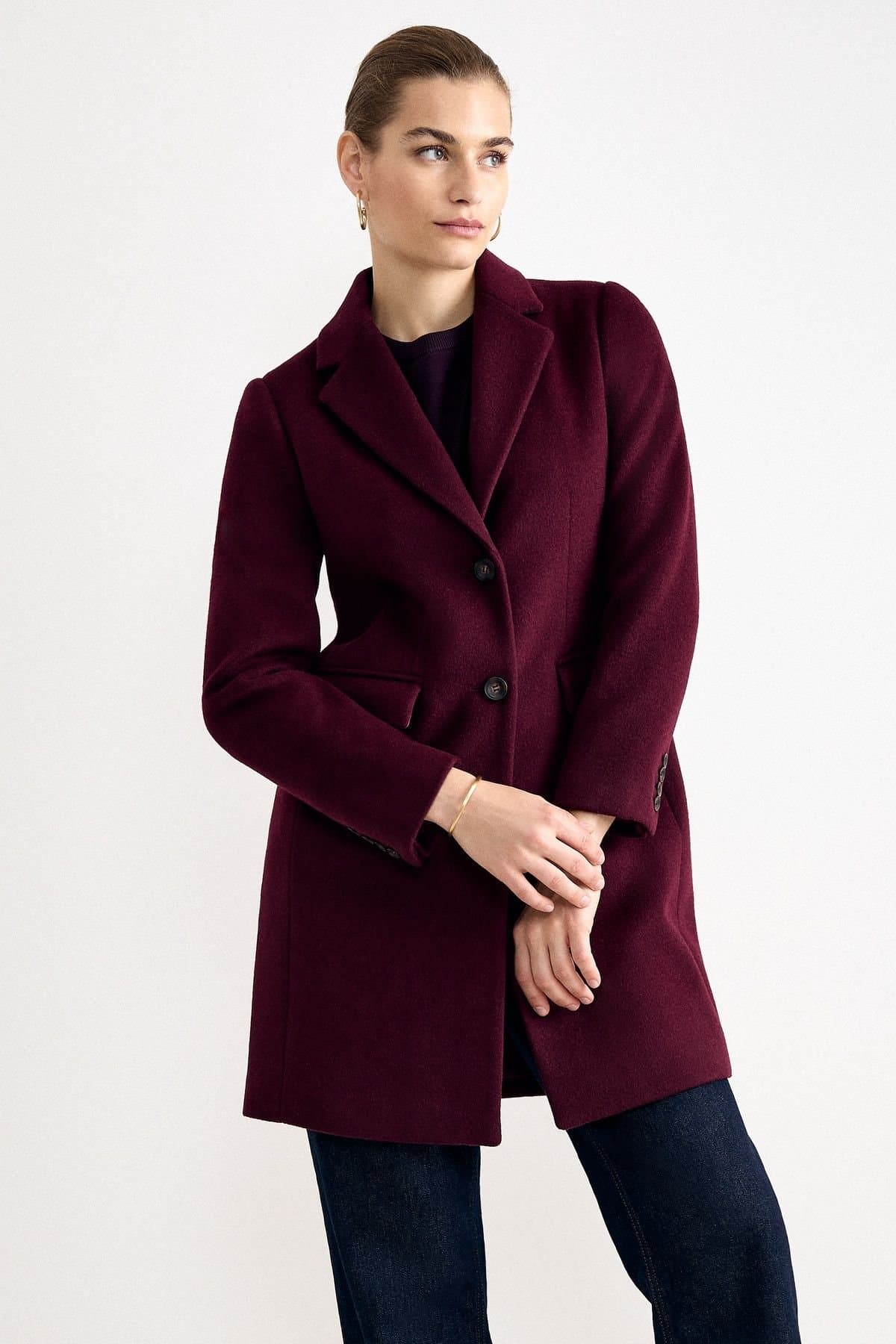 Phase Eight Phase Eight Women's Lydia Wool Coat in Wine