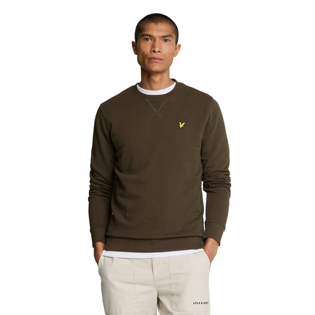 Lyle & Scott Lyle & Scott Men's Crew Neck Long-Sleeved Sweatshirt in Olive - 3