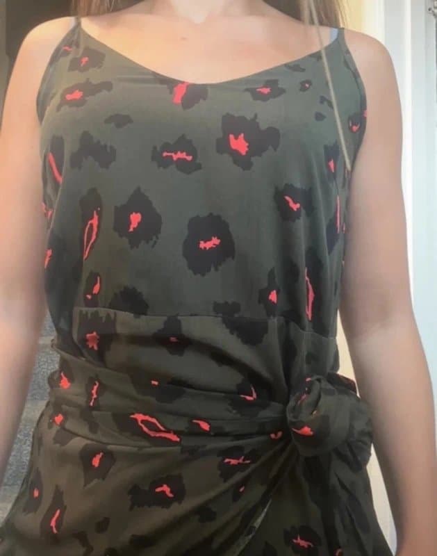 Shein Cute Print wrap dress